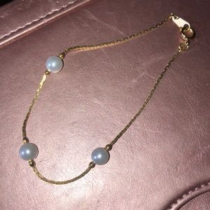 Gold/pearl bracelet